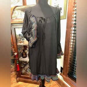 Vava by Joy Han Black Open Shoulder Mini Dress Medium